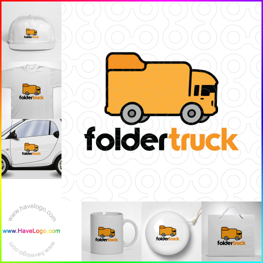 Compra un diseño de logo de Folder Truck 60366