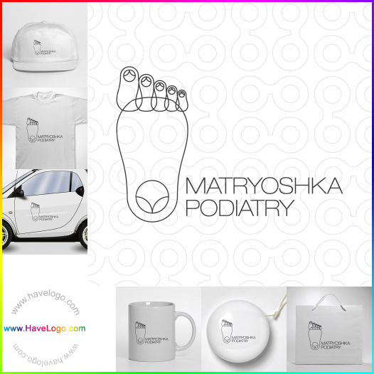 Compra un diseño de logo de Podiatría de Matryoshka 64647