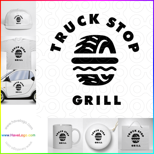 Compra un diseño de logo de Truck Stop Grill 64096