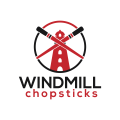 Windmolen eetstokjes logo
