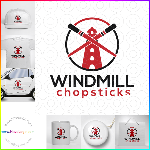 Koop een Windmolen eetstokjes logo - ID:60136