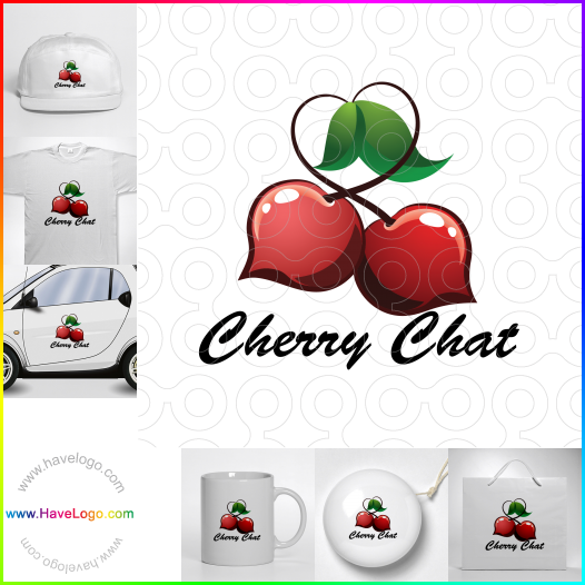 Compra un diseño de logo de Cherry Chat 66703