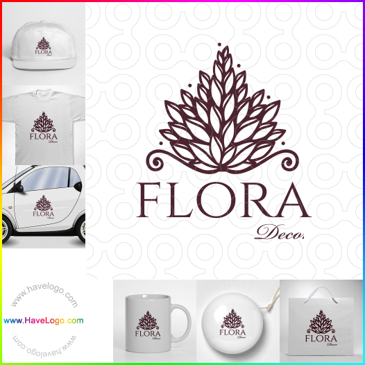 Compra un diseño de logo de Flora Decor 63648