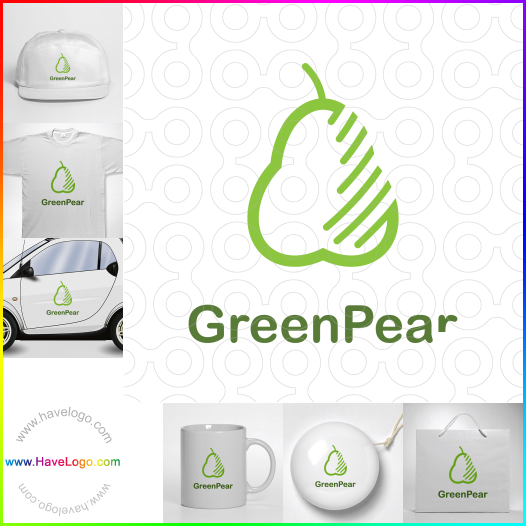 Compra un diseño de logo de Pera verde 66540