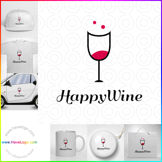 Compra un diseño de logo de Happy Wine 63941