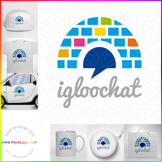 Compra un diseño de logo de Igloo Chat 63909