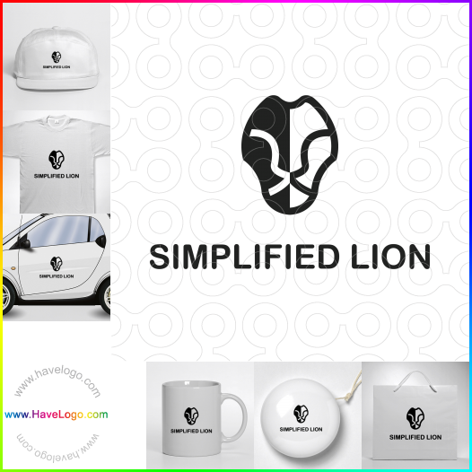 Compra un diseño de logo de León simplificado 61616