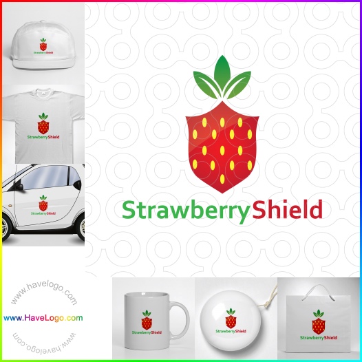 Koop een Strawberry Shield logo - ID:65512