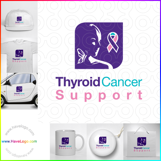 Compra un diseño de logo de Apoyo para el cáncer de tiroides 65443