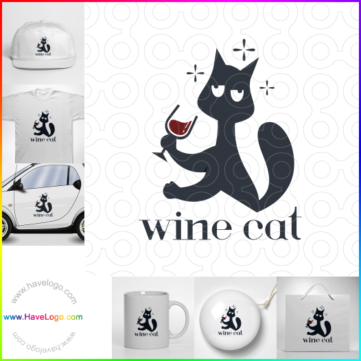 Koop een Wine Cat logo - ID:67225