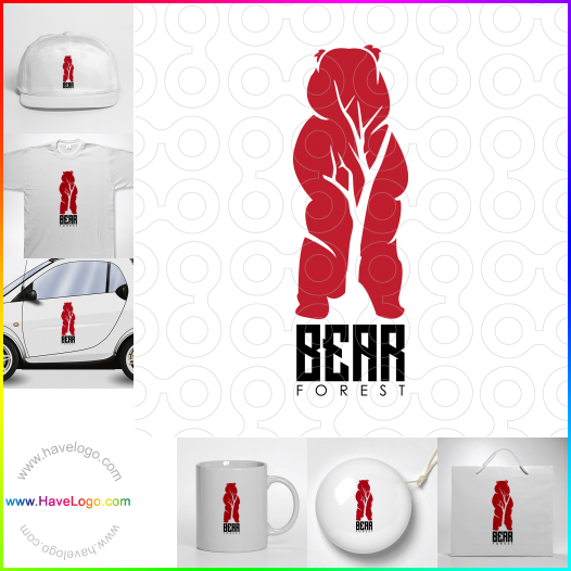 Compra un diseño de logo de Bear Forest 65078