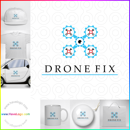 Compra un diseño de logo de Drone Fix 66096