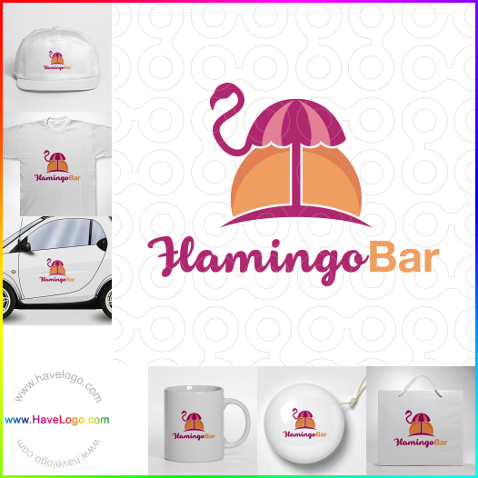Compra un diseño de logo de Bar Flamingo 63660