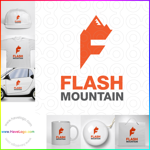 Compra un diseño de logo de Flash Mountain 66334