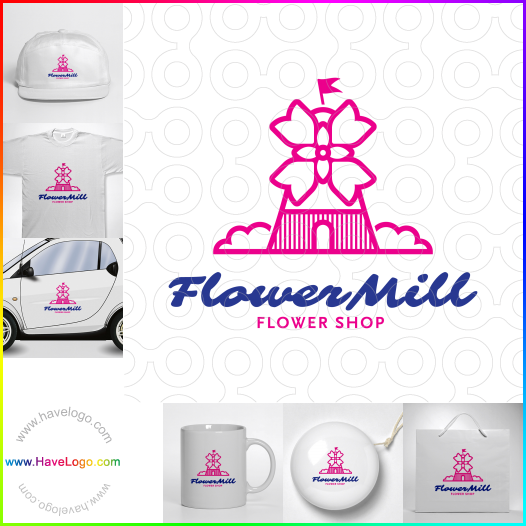 Compra un diseño de logo de Flower Mill 61115