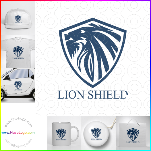 Compra un diseño de logo de LION SHIELD 65704