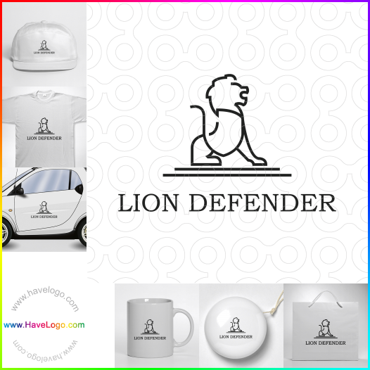 Compra un diseño de logo de Lion Defender 60000