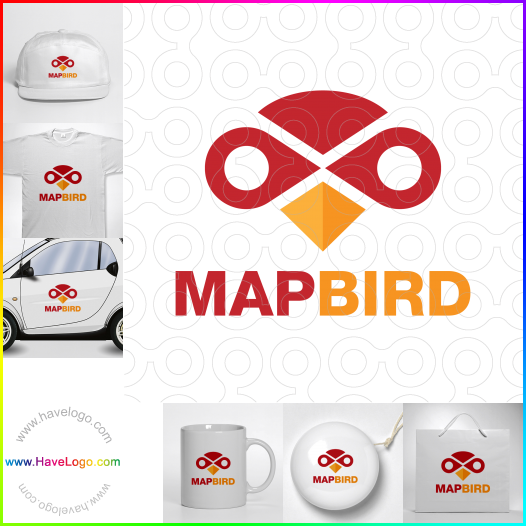 Compra un diseño de logo de Map Bird 66416