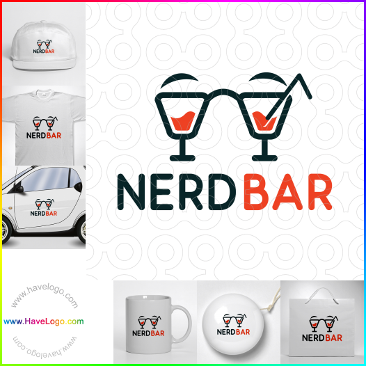 Compra un diseño de logo de Nerd Bar 64051