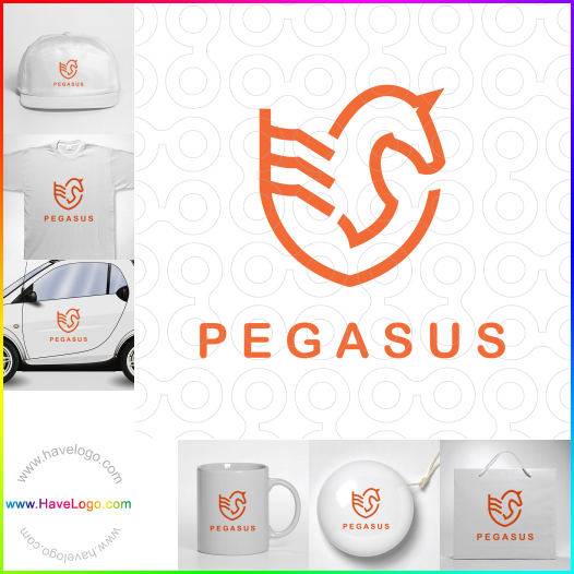 Compra un diseño de logo de Pegasus 62393