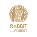 logo de Conejo en el bosque