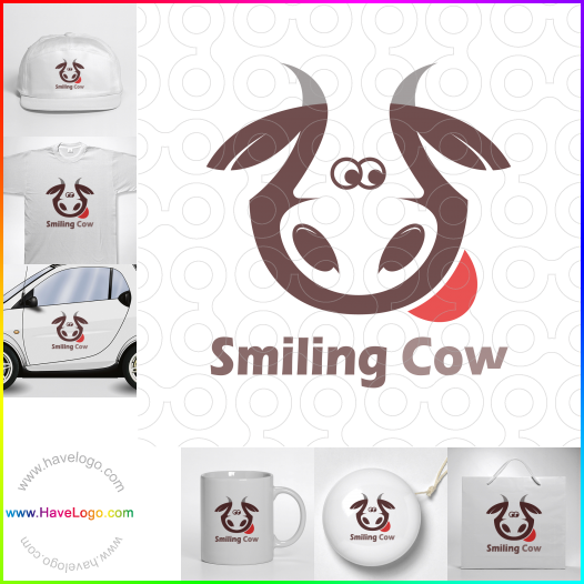 Compra un diseño de logo de Smiling Cow 63400