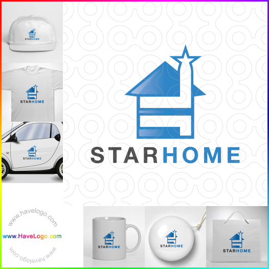 Compra un diseño de logo de Star Home 66621