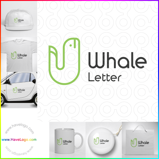 Compra un diseño de logo de Whale Letter 66714
