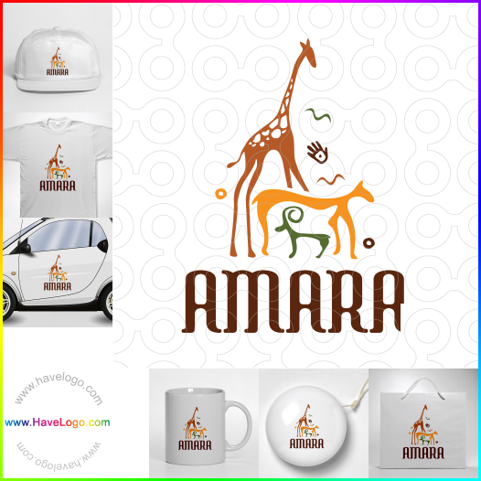 Compra un diseño de logo de jirafa 36126