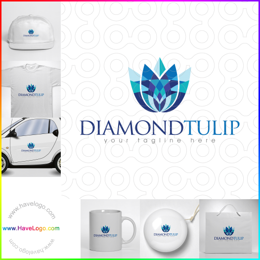 Compra un diseño de logo de Diamond Tulip 64218