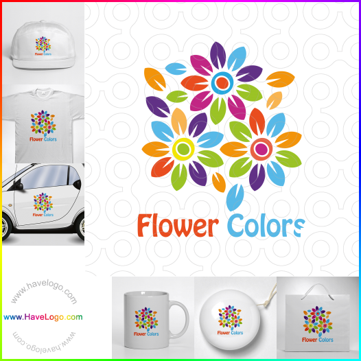 Compra un diseño de logo de Flower Colors 62010