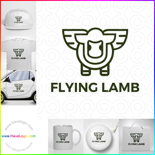 Compra un diseño de logo de Flying Lamb 61730