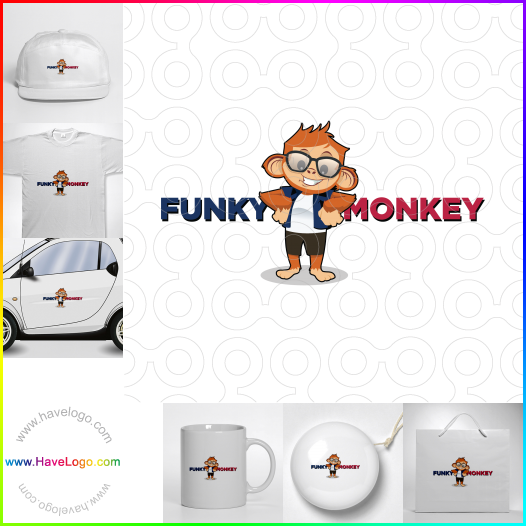 Compra un diseño de logo de Funky Monkey 64950