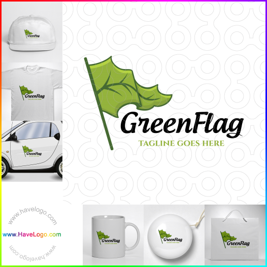 Compra un diseño de logo de Bandera verde 62521