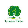 logo de Árbol verde