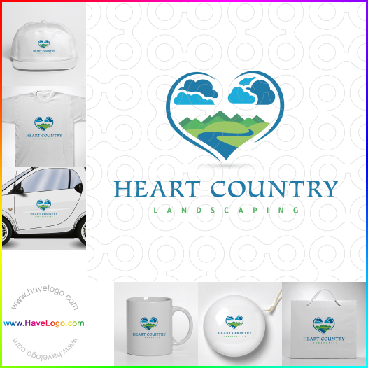 Compra un diseño de logo de Heart Country 62235