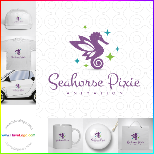 Compra un diseño de logo de Seahorse Pixie 62079
