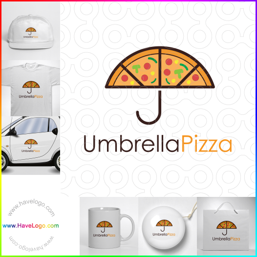 Compra un diseño de logo de Pizza Umbrella 65898