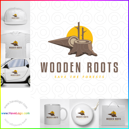 Koop een Houten wortels logo - ID:61560
