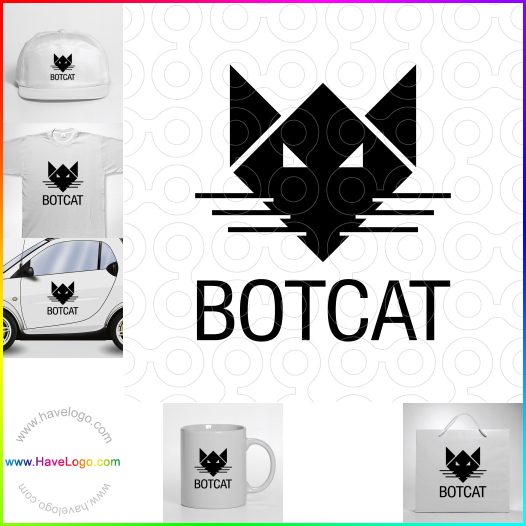Compra un diseño de logo de Gato del gato 64814