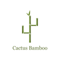 logo de Bambú de cactus