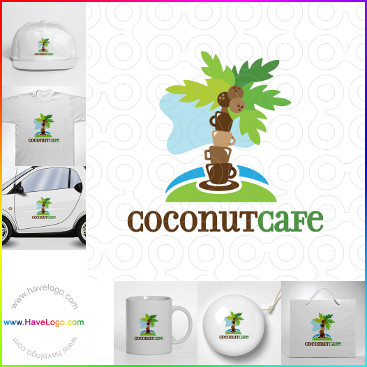 Compra un diseño de logo de Coconut Cafe 61553