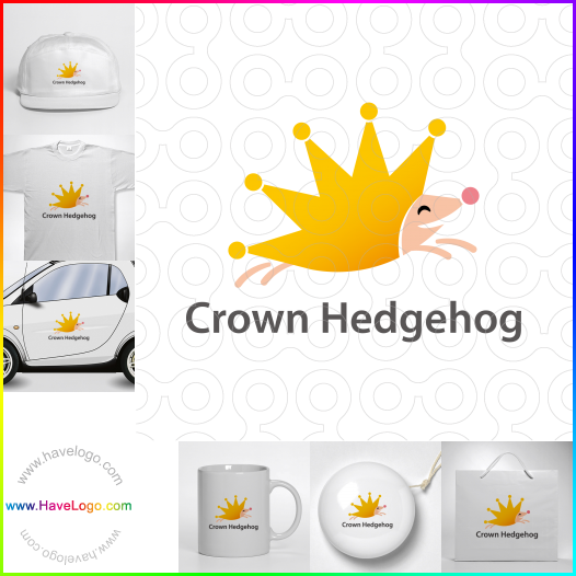 Compra un diseño de logo de Crown Hedgehog 61008