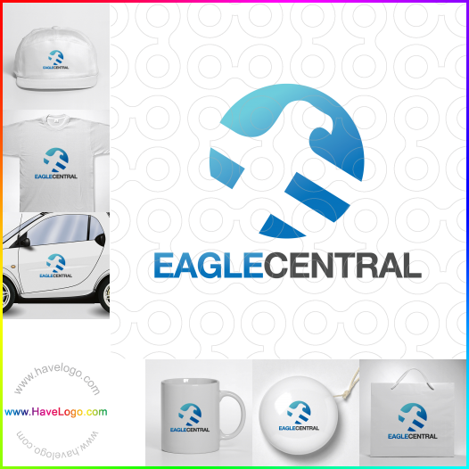 Compra un diseño de logo de Águila central 66601