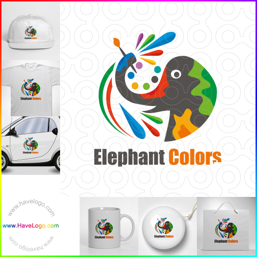 Compra un diseño de logo de Elephant Colors 61598
