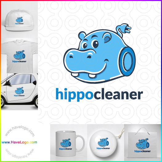 Compra un diseño de logo de Limpiador de hipopótamos 61666