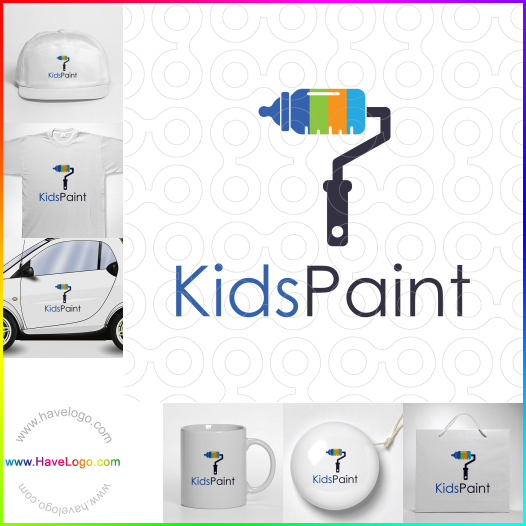 Compra un diseño de logo de Kids Paint 65008