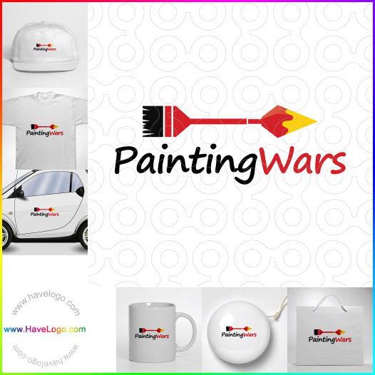 Compra un diseño de logo de Painting Wars 63241