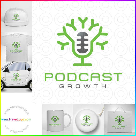 Acquista il logo dello Crescita dei podcast 62866
