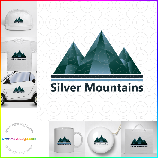 Compra un diseño de logo de Montañas de plata 60802